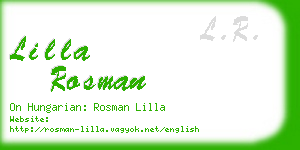 lilla rosman business card